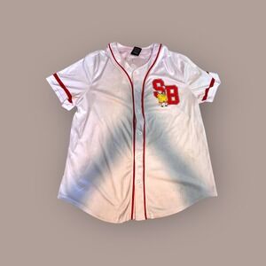 Nickelodeon L SpongeBob Baseball Jersey Men White Good Bikini Bottom Graphic